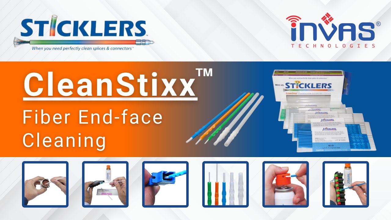 Sticklers Cleanstixx Optic Fiber Cleaner 2025 | INVAS Technologies | Optical Fiber Connector Cleaner