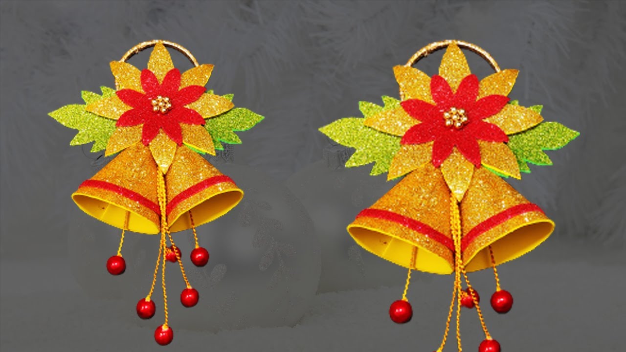 Beautiful Christmas Bell From Glitter Paper | Christmas Ornaments | Christmas Decor