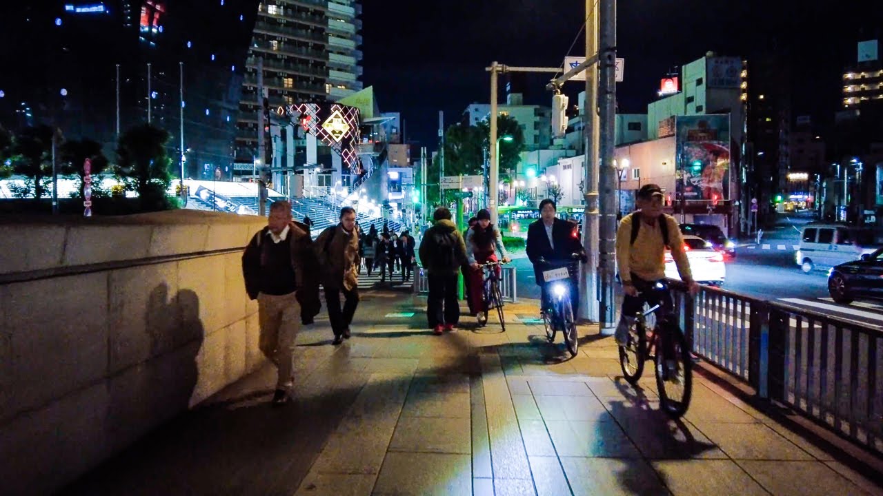 🇯🇵 Japan Walking Tour - Tokyo Night Walk to the Skytree Tower | 4K HDR