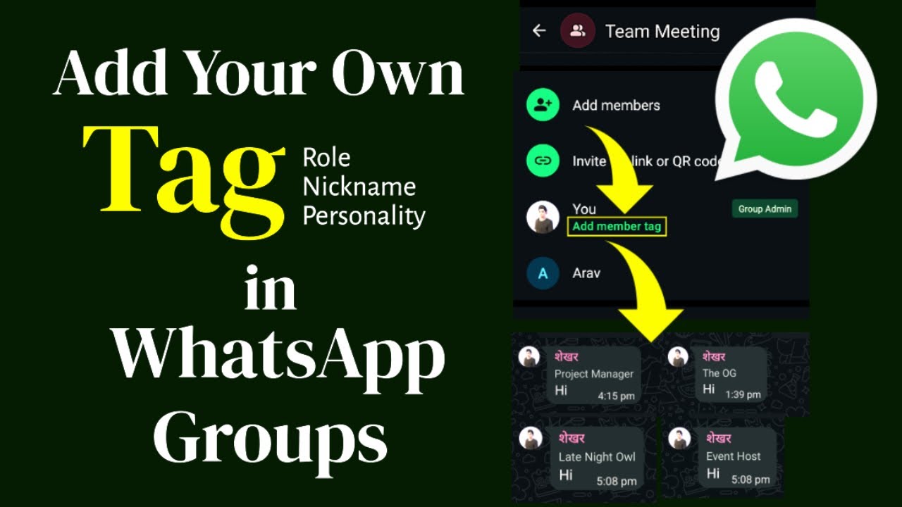WOW! NEW WhatsApp Group Tags 😍🔥 | Add Your Role, Nickname & Personality!