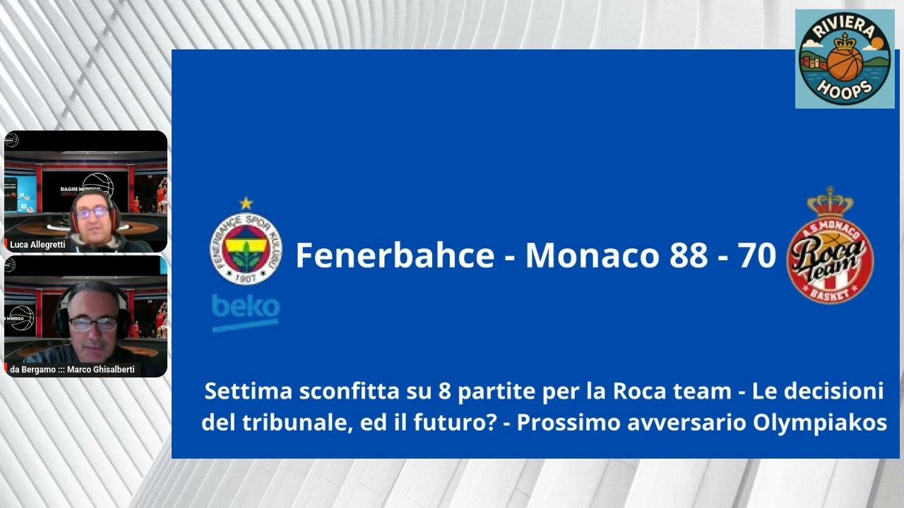 Fenerbahce vs Monaco 88 - 70 review of the match. Financial crisis for Monaco #asmonacobasket