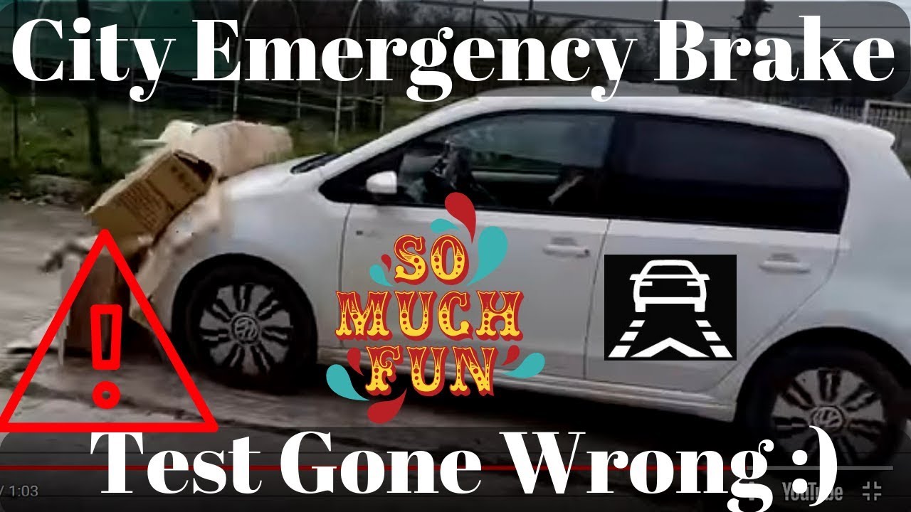 VW e-up! 🚗💥 City Emergency Brake Test | What Happens If You Go Faster?! 😱