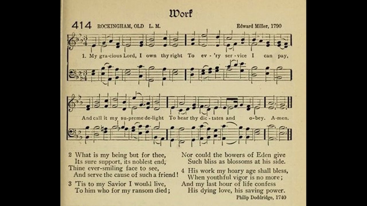 My Gracious Lord, I Own Thy Right (Rockingham) LM