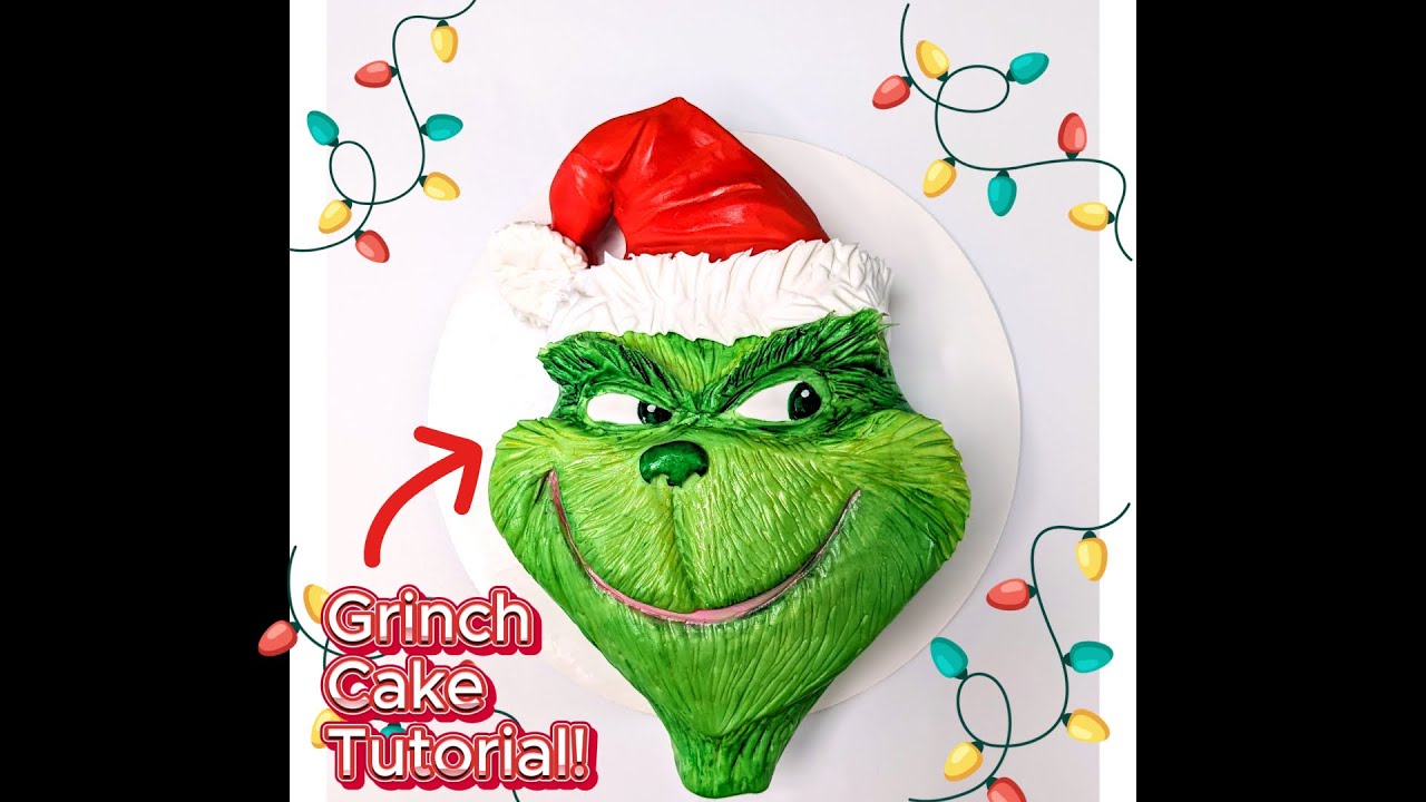 Grinch Cake Tutorial from How the Grinch Stole Christmas. | Christmas Cake |Christmas food