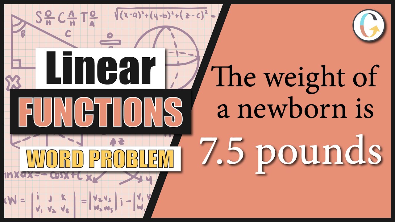 The weight of a newborn is 7.5 pounds. The baby gained one-half pound a month for its first year.