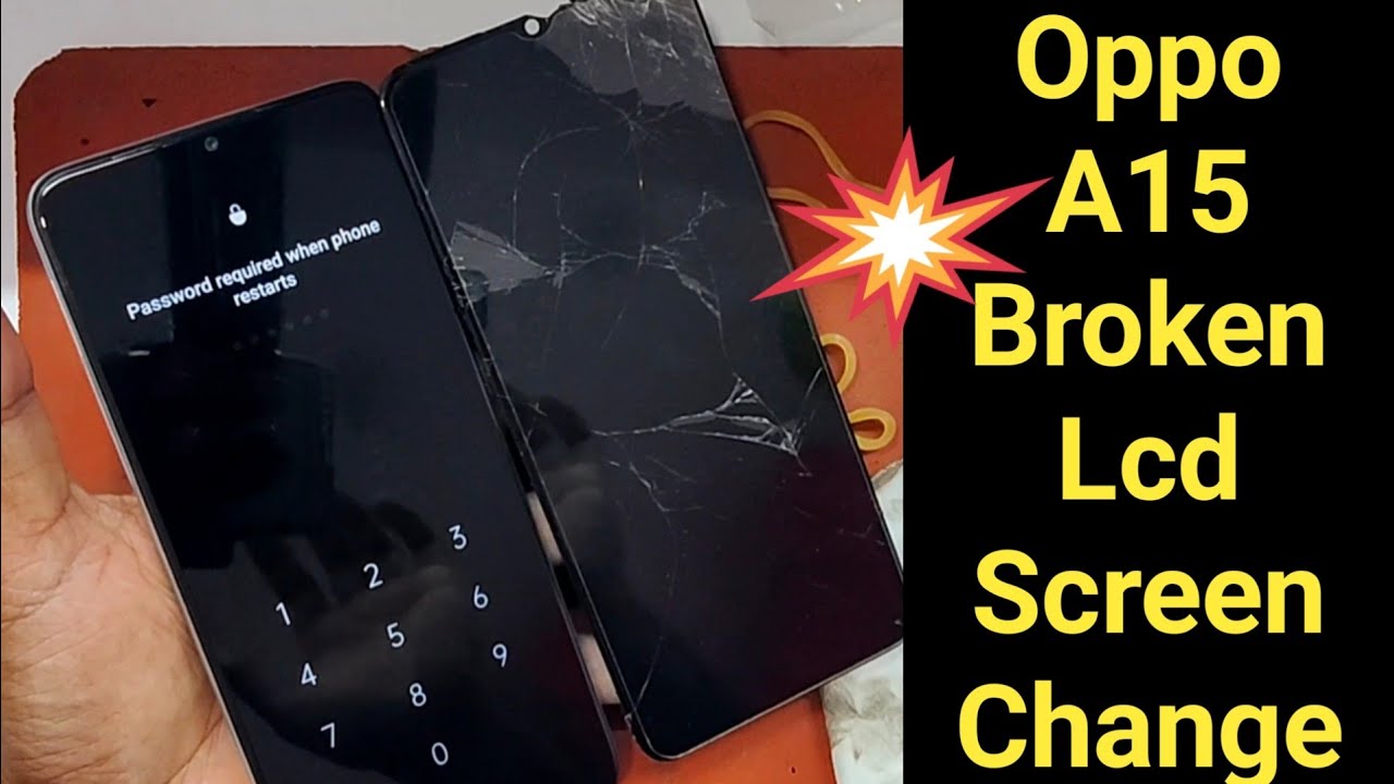 Oppo A15 Broken Lcd Screen Replacement Change || How to change combo folder oppo a15