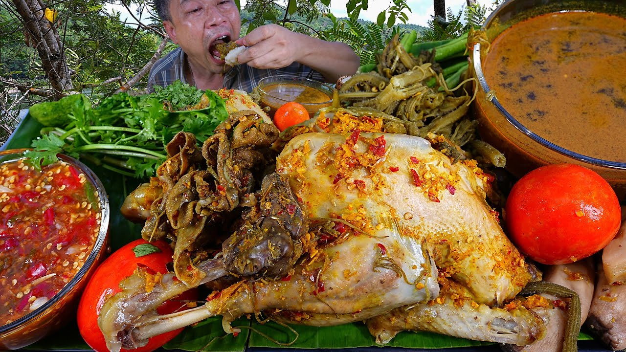 นึ่งไก่บ้านสมุนไพร กับน้ำจิ้มรสเด็ด แซ่บๆลำขนาดครับผม -20-07-2023-