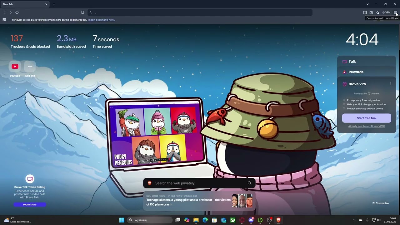Wie aktiviere ich die Startseite-Schaltfl&auml;che im BRAVE Browser?