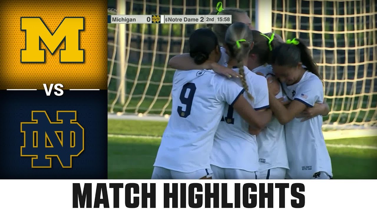Michigan vs. Notre Dame Match Highlights | 2025 ACC Women's Soccer
