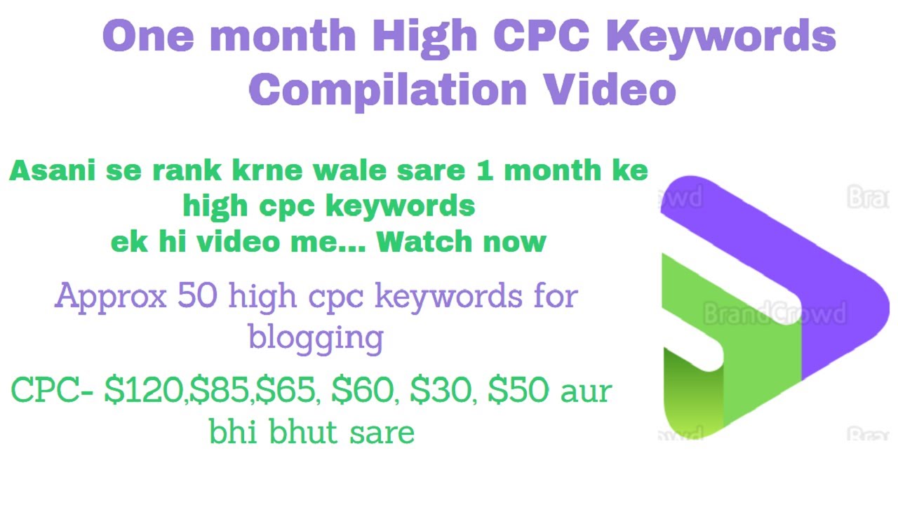 Top 50 high cpc keywords   blogging in 2020  Asani se rank krega blog  No seo needed Compilation