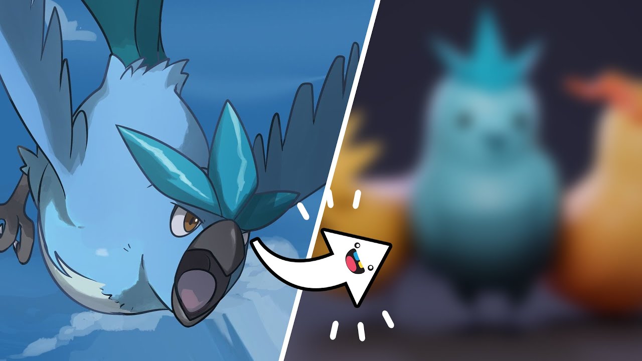 3D Sculpting Legendary Bird Pokemon 🐦