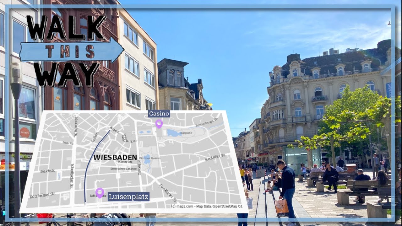 Wiesbaden Langgasse Walking Tour - 4k