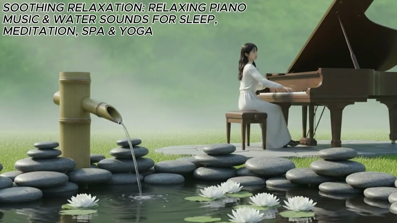 Calm & Gentle Relaxing Piano Music & Sounds and raining for Sleep, Meditation, Spa & Yoga