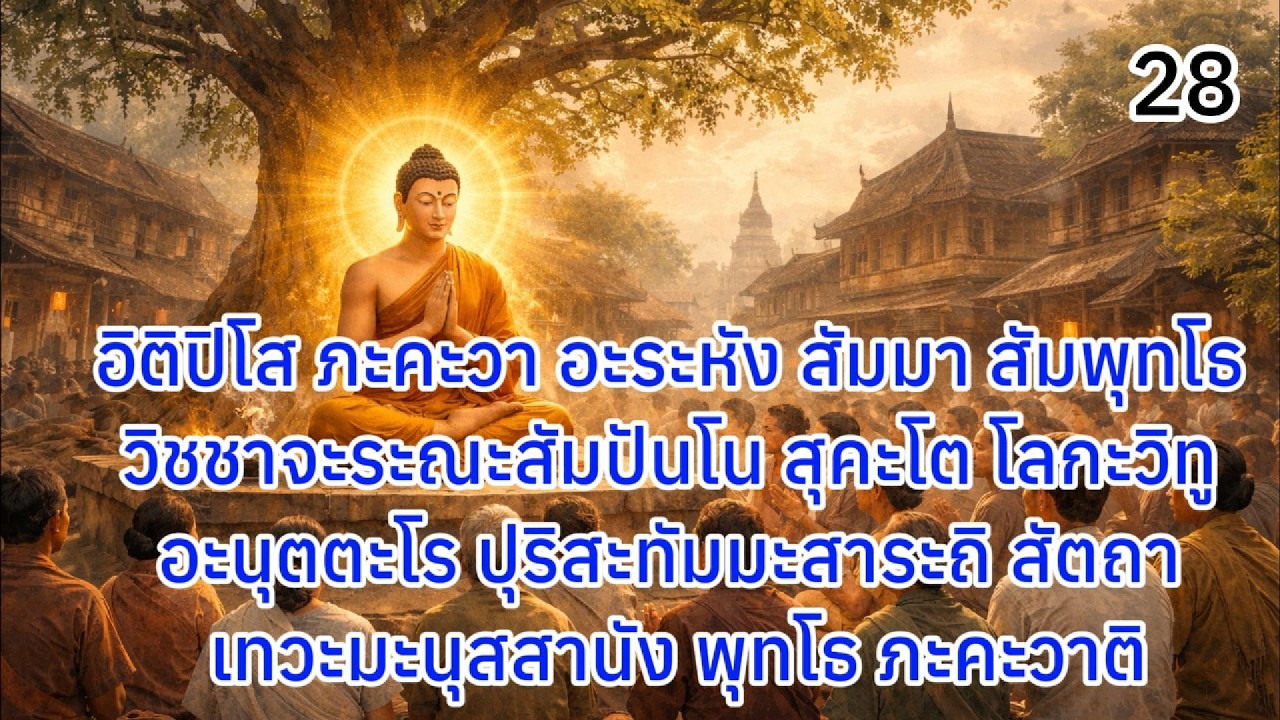 สวดอิติปิโส 28 จบ (อายุ 27) เสริมดวงชะตาชีวิต โดยเฉพาะช่วงเบญจเพสให้รุ่งเรืองและแคล้วคลาดปลอดภัย