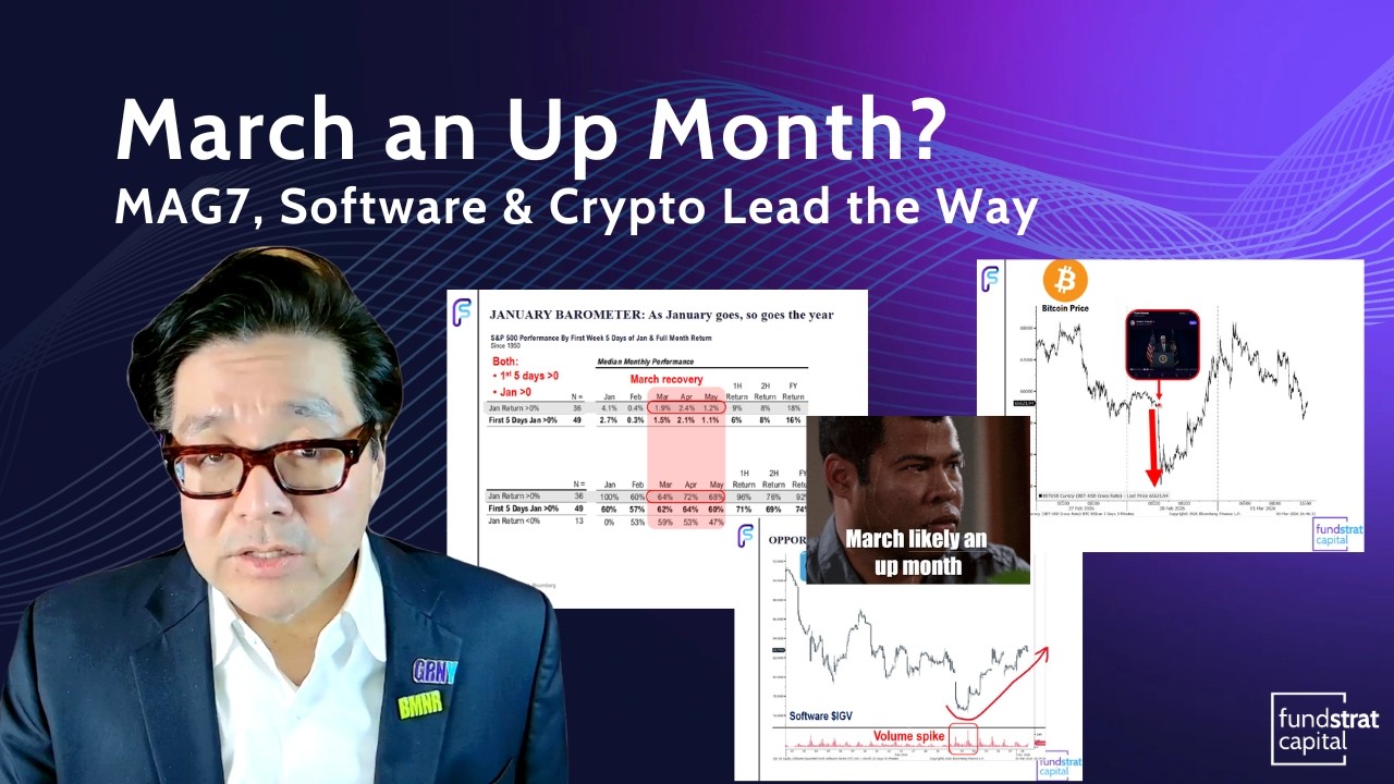Tom Lee: March an Up Month? MAG7, Software & Crypto Lead the Way