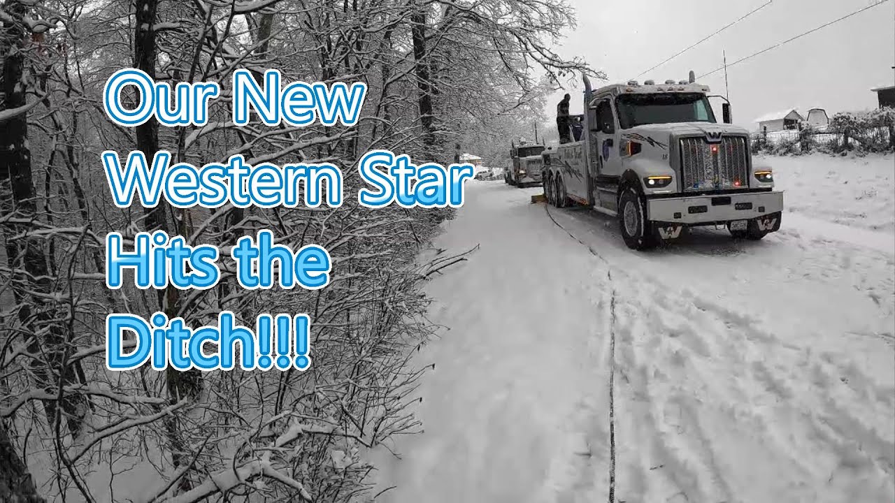 SNOWMAGEDDON PART ONE!!!  WRECKERS IN A DITCH!!!