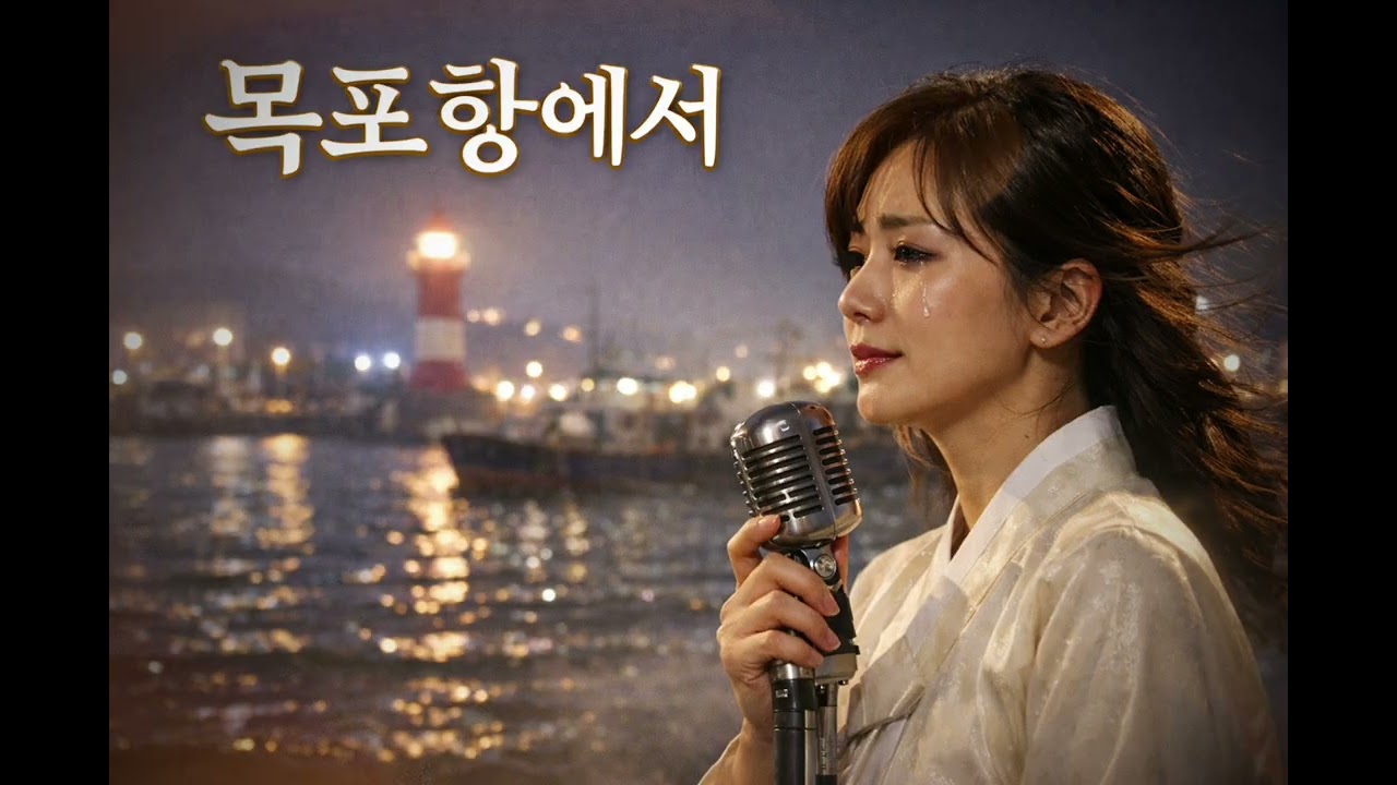 [달빛가요방] 목포항에서… 돌아오지 않는 그 사람💔 감성 여성 전통 트로트 | 애절한 여성 감성 노래| AI MUSIC