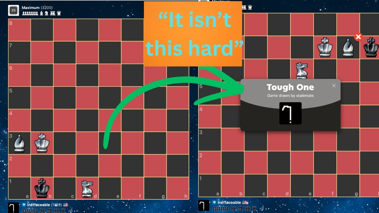 5 Minutes and 58 seconds of Me Failing to Speed Run the Bishop and Knight Mate!
