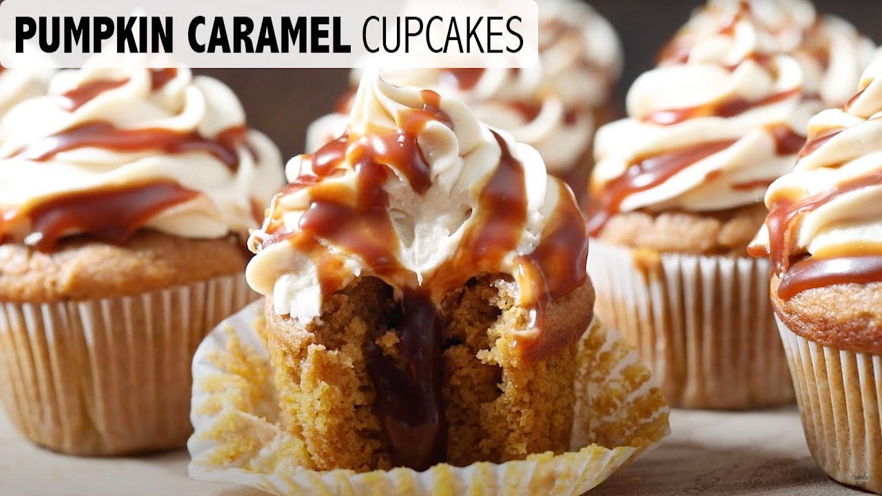 Pumpkin Caramel Cupcakes Recipe | Perfect for Fall and Thanksgiving