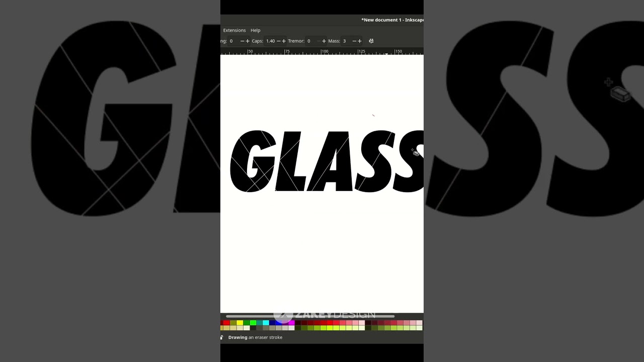 Shattered Text Effect in Inkscape