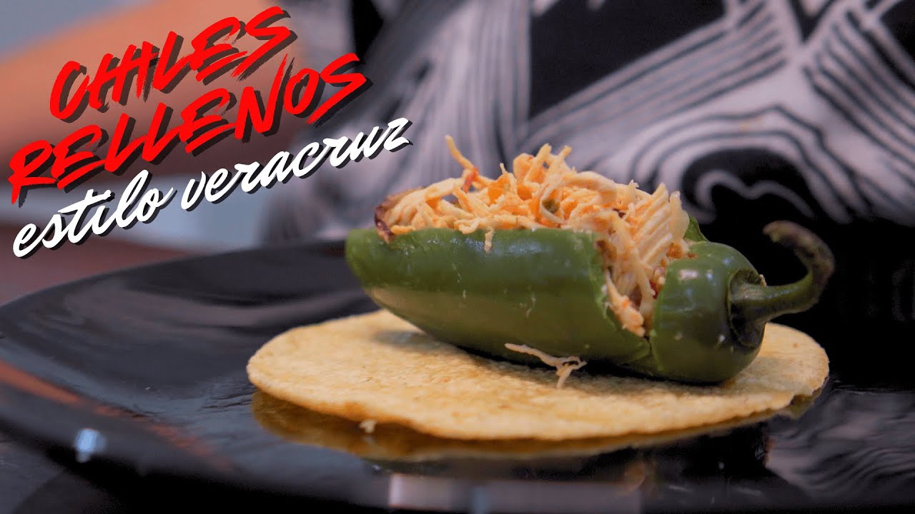 CHILES JALAPEÑOS RELLENOS DE POLLO (ESTILO VERACRUZ) - RECETA COMPLETA