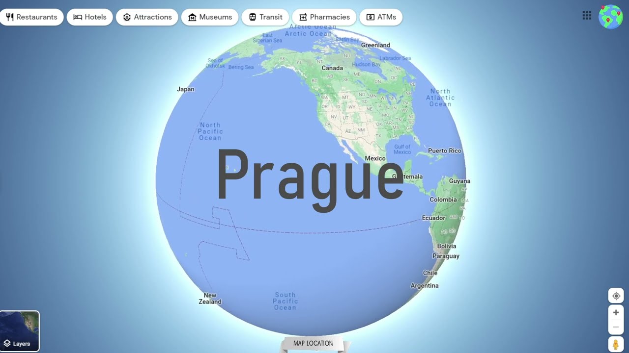 Where on the map is the capital of Czech Republic - Prague