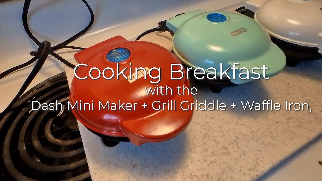 Cooking Breakfast with 3 Dash Mini Grills