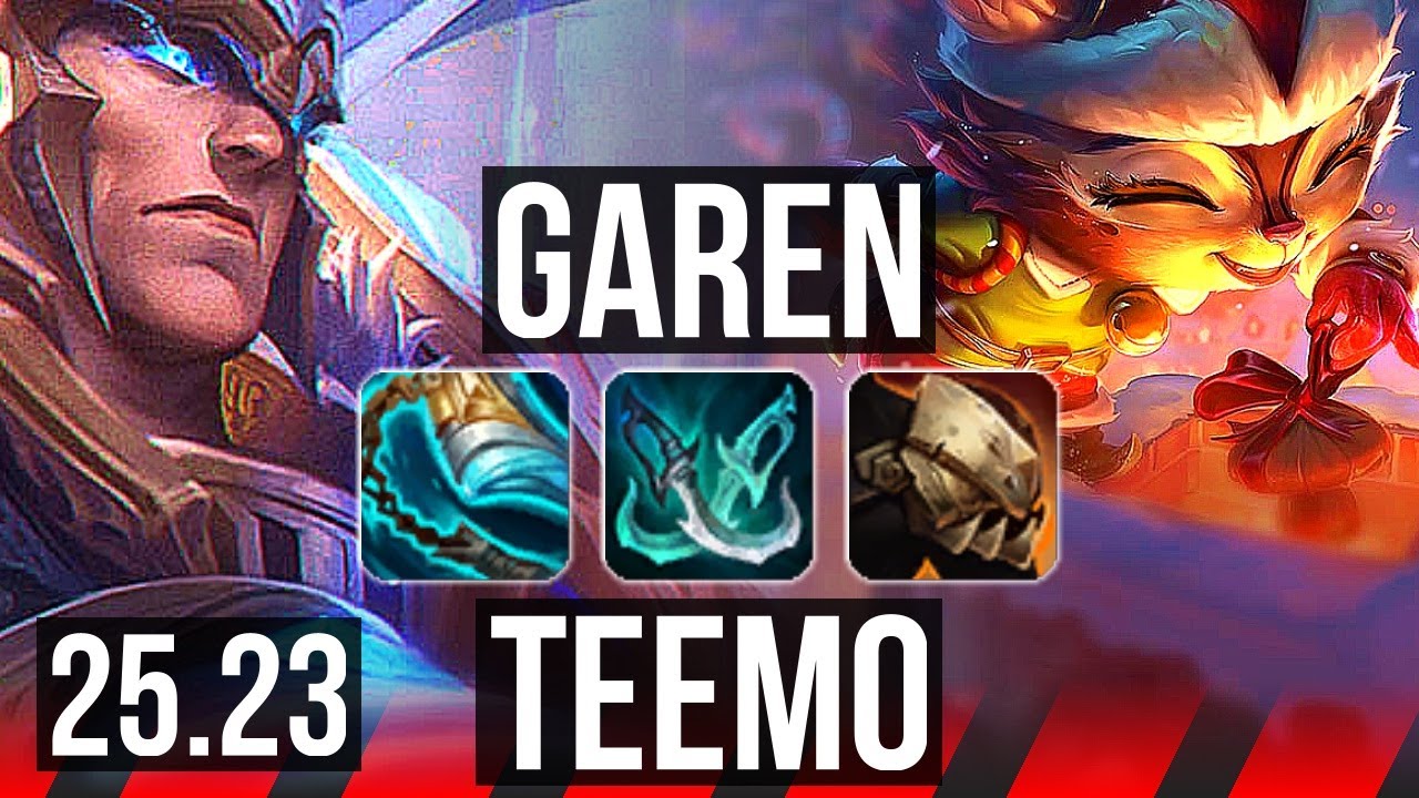 GAREN vs TEEMO (TOP) | Dominating | NA Grandmaster | 25.23