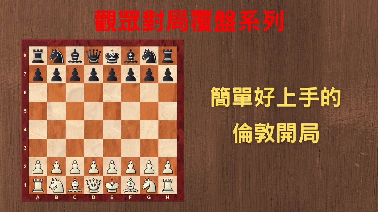 【Rey的西洋棋】簡單好上手的倫敦開局 【觀眾對局覆盤系列】| 国际象棋 | Chess
