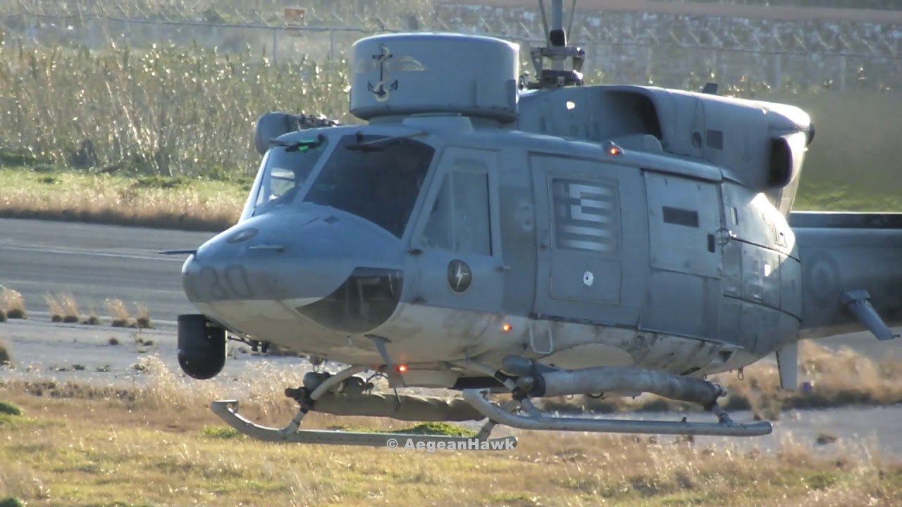 Hellenic Navy AB-212 ASW HN30 landing.
