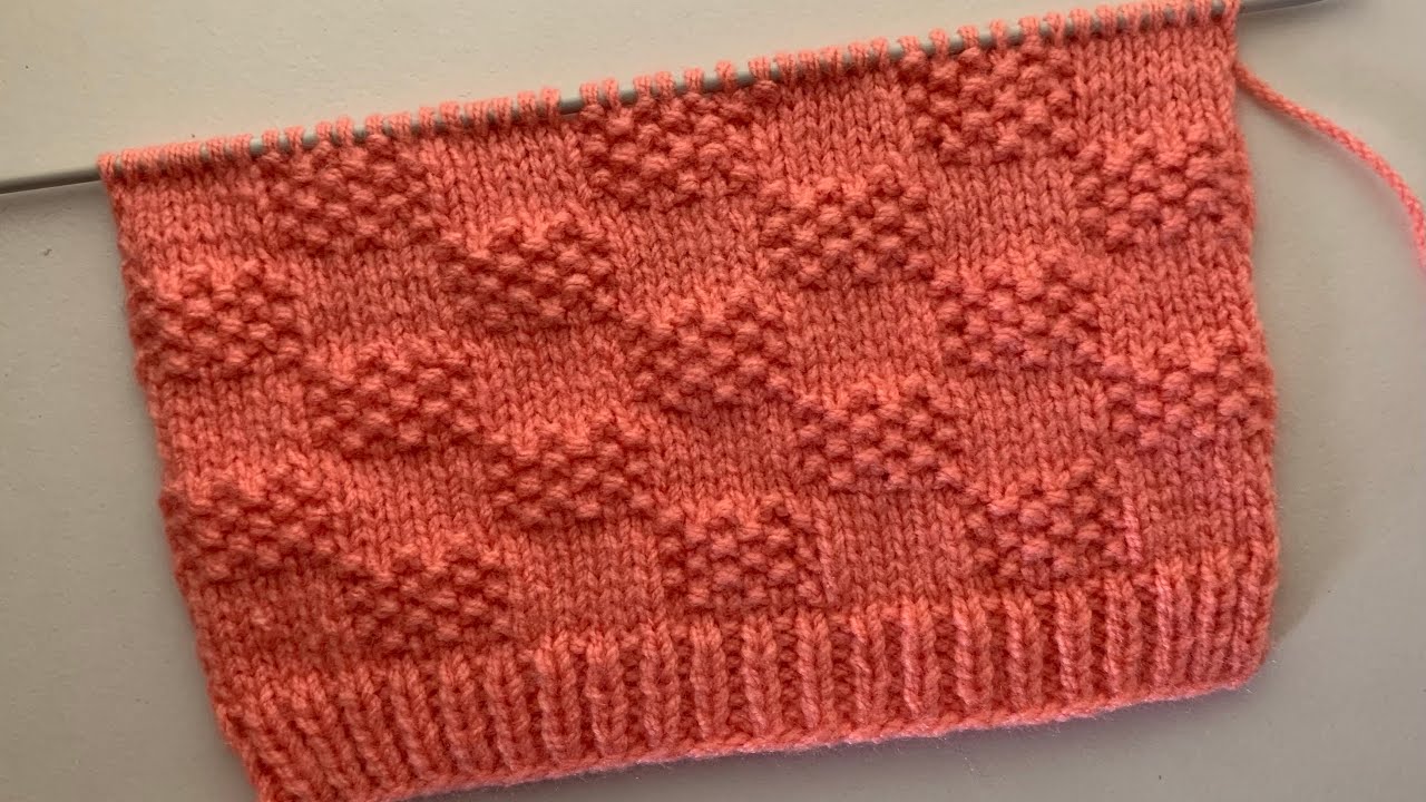 Knitting Stitch Pattern For Sweater/Jacket/Blanket