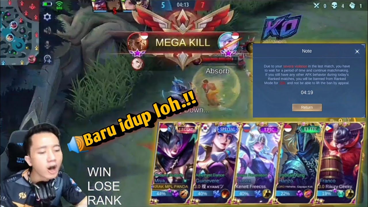 AFA GAMING DI LOCK TIM MUSUH SAMPAI KENA BAN😱