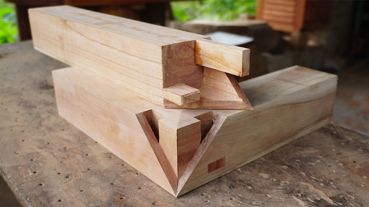 Amazing Sustainable Table Corner Structure Joints By Traditional Way - Japanese Woodworking Skills