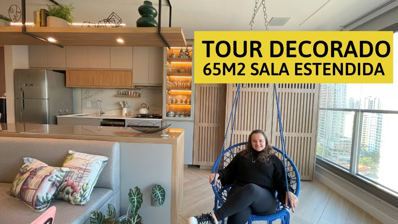 Tour Decorado Ap186 de 65m2 com sala estendida