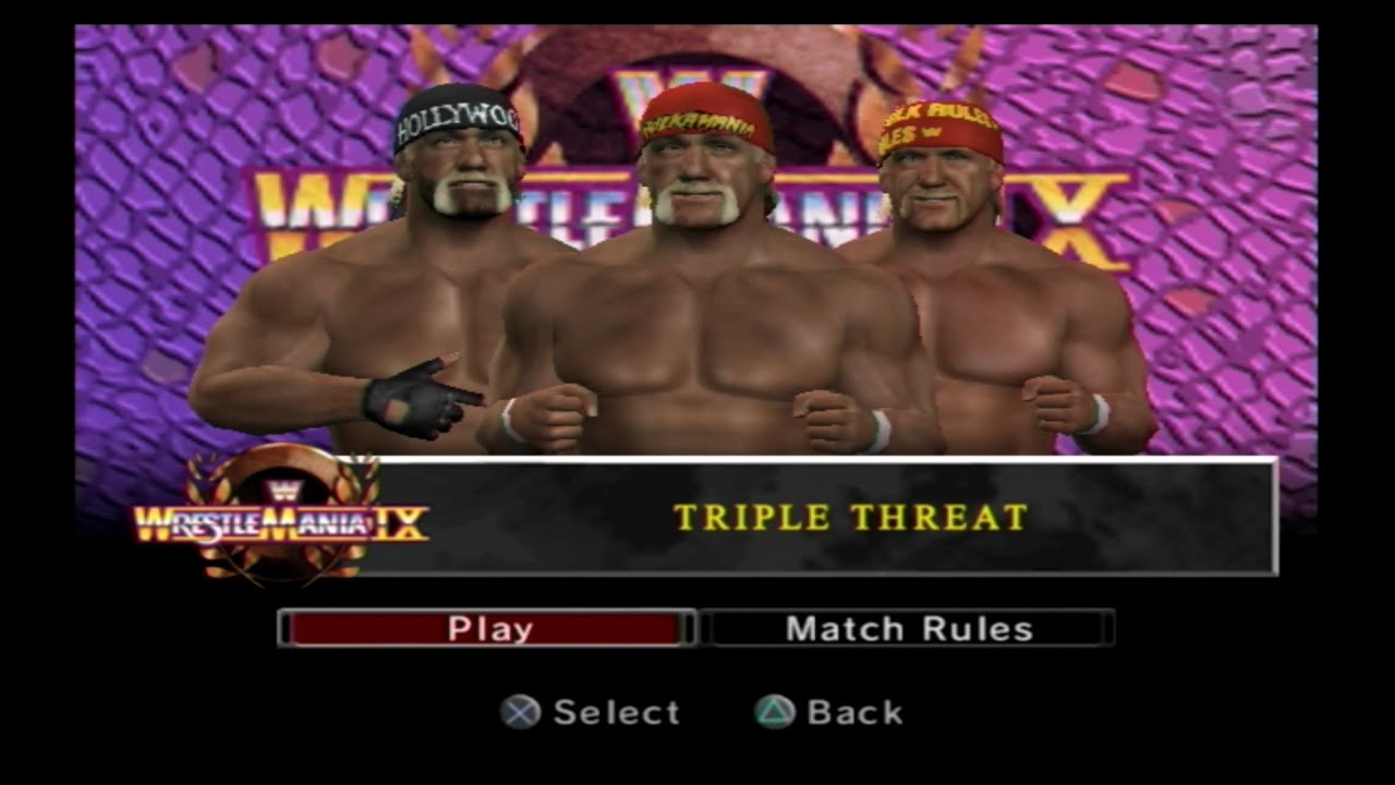 Hollywood Hogan vs Hogan 80s vs Hulk Hogan (Triple No DQ - World Championship) - WWE SVR 2006 (PS2)