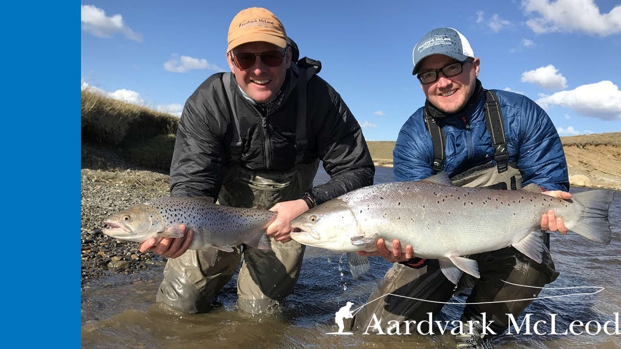 Aurelia Lodge, Rio Grande, Argentina. Fishing for monster sea run brown trout.