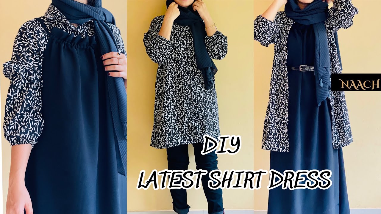 DIY :  long shirt dress/ Naach dress collection/Ruffle sleeve shirt #diy #naachusworld