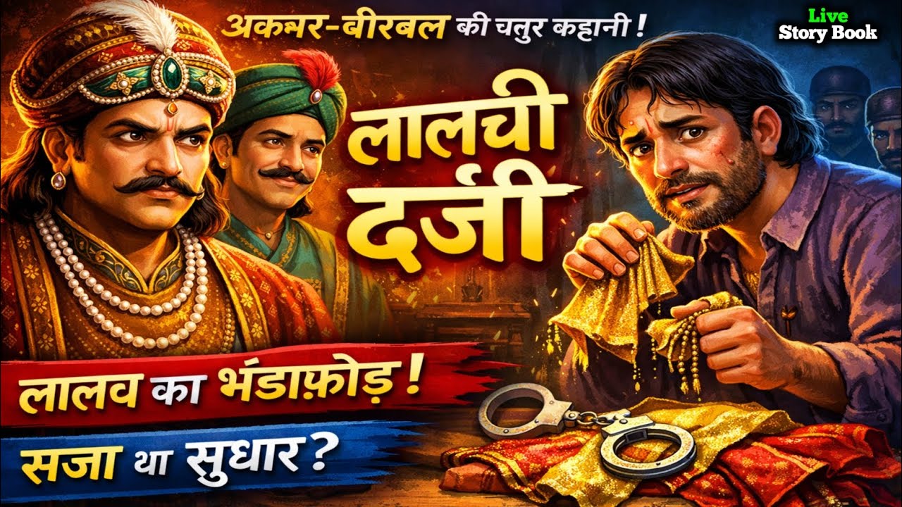 लालची दर्जी और बीरबल का न्याय, अकबर बीरबल कि कहानी, Akbar Birbal ki kahani, Stories of Akbar Birbal 