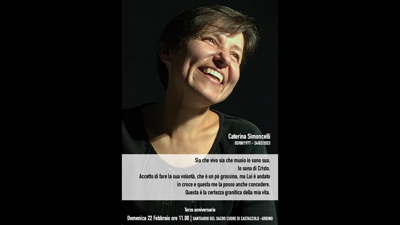 3° anniversario Caterina Simoncelli