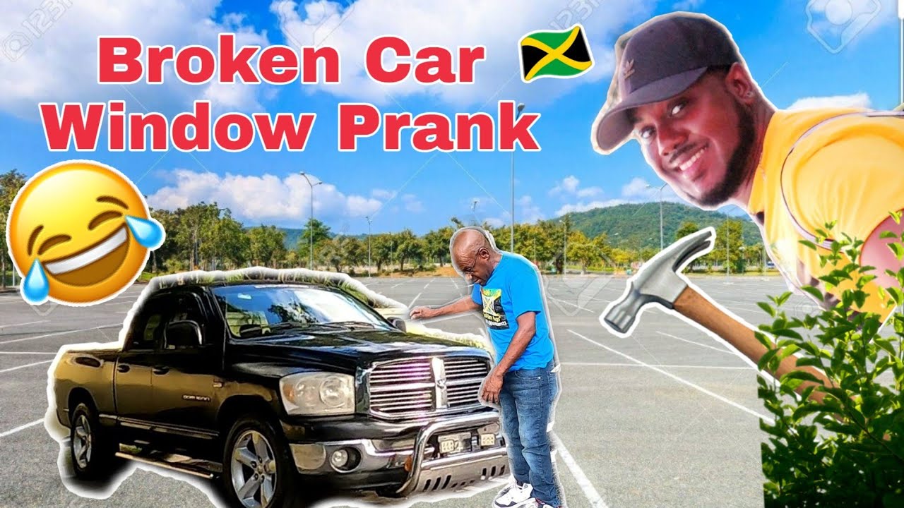 Broken Car Window Prank on Jamaican Father (He Almost Cried)😢 Jamaican Vlog#19 | @rushdem22