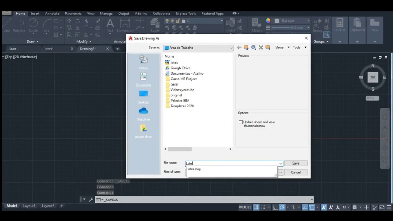 Como importar a planta de situação do autocad para o revit