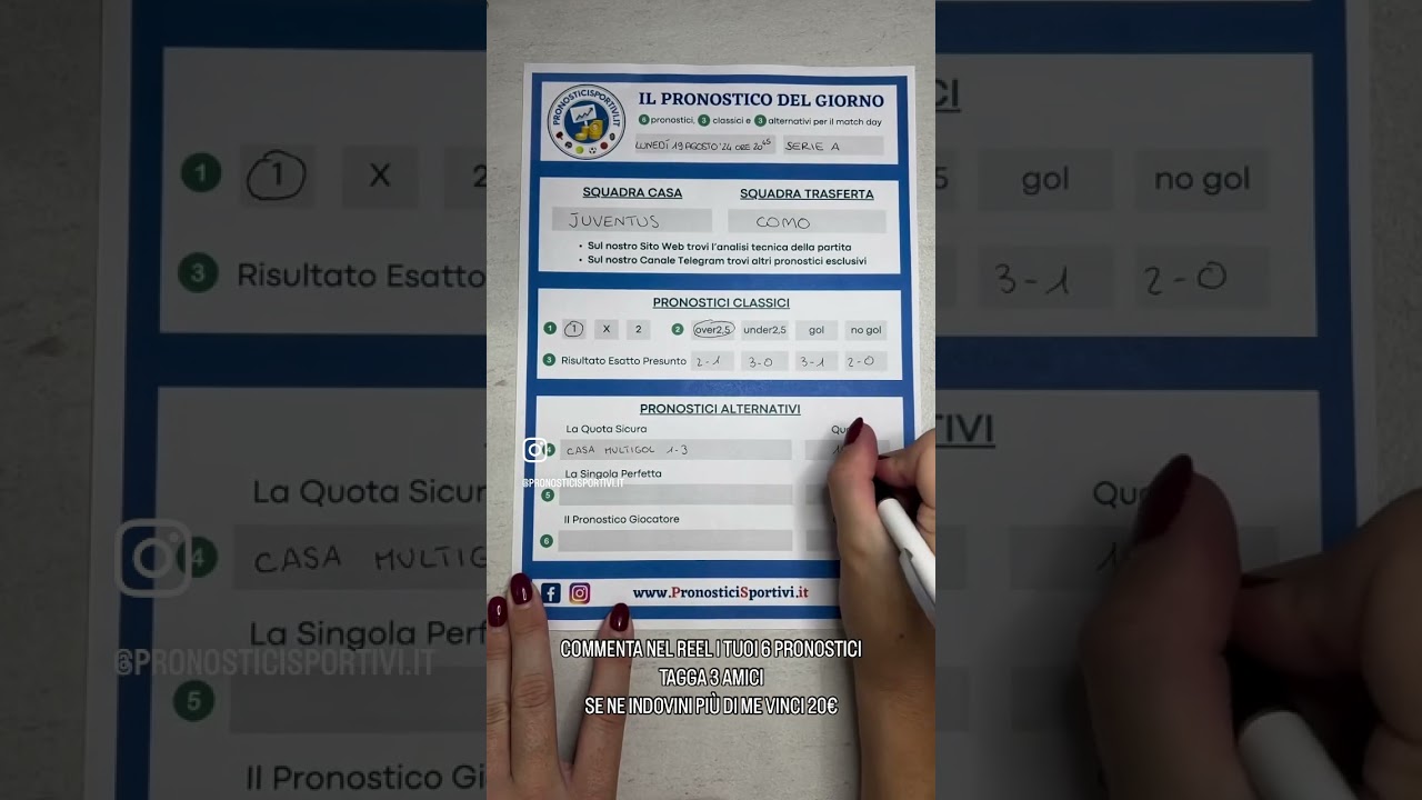 Pronostico Serie A - Juventus vs Como