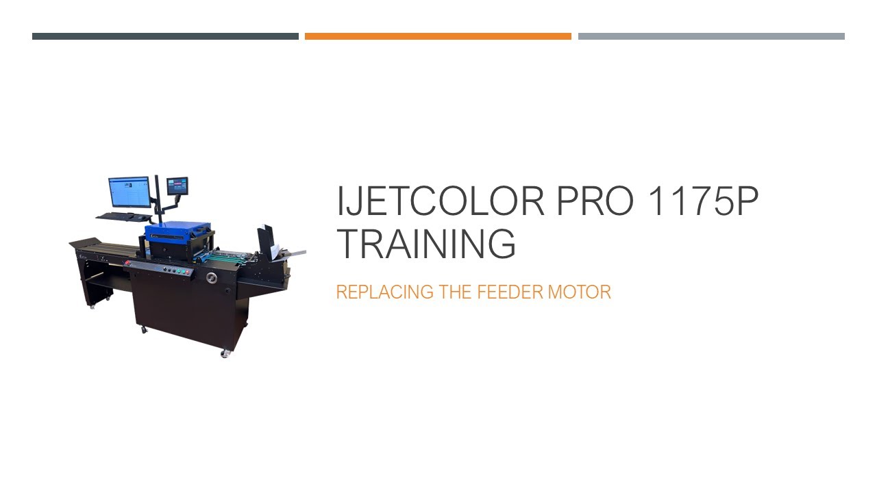 Replacing The Feeder Motor On The iJetColor 1175P