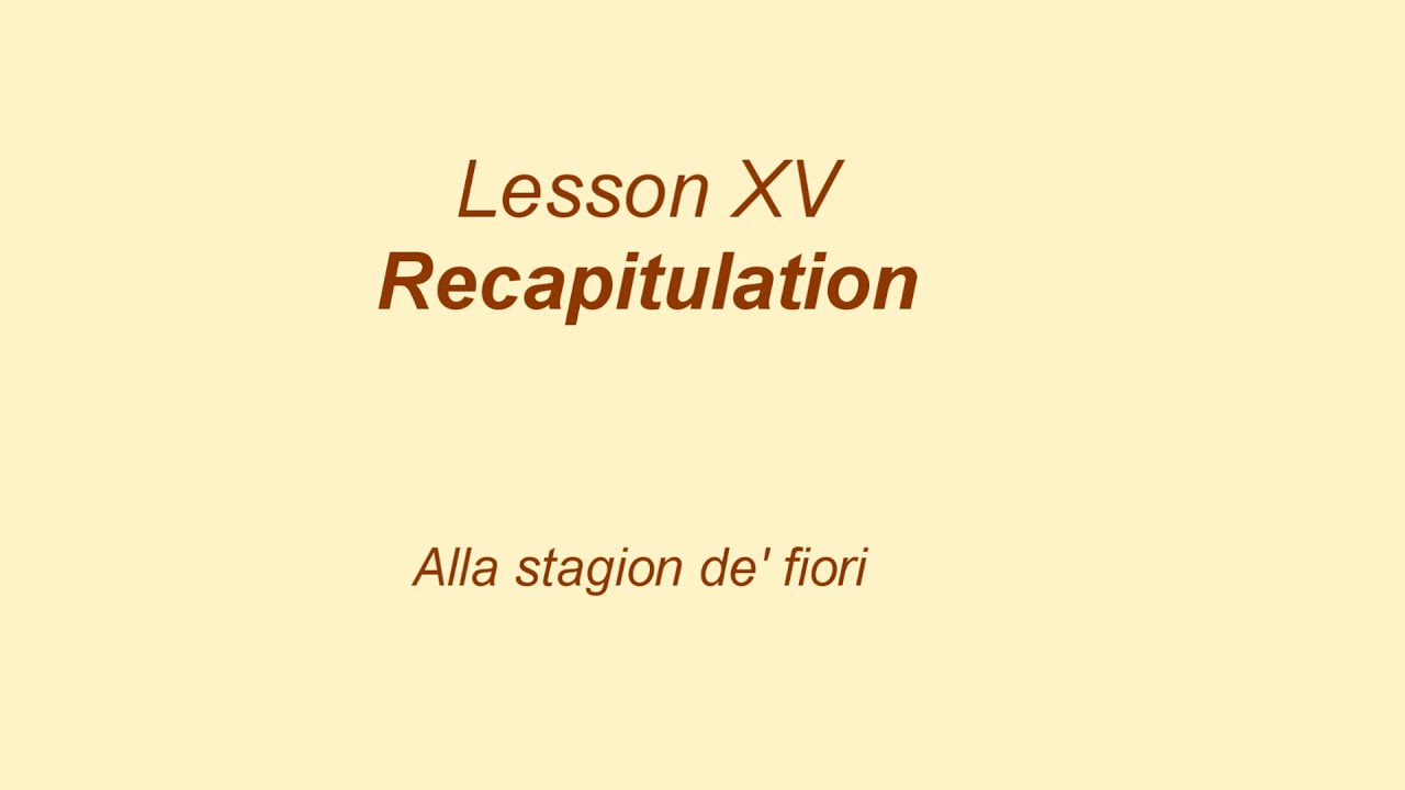 Vaccai Metodo pratico per canto italiano - Lesson XV Alla stagion de' fiori Recapitulation (22)