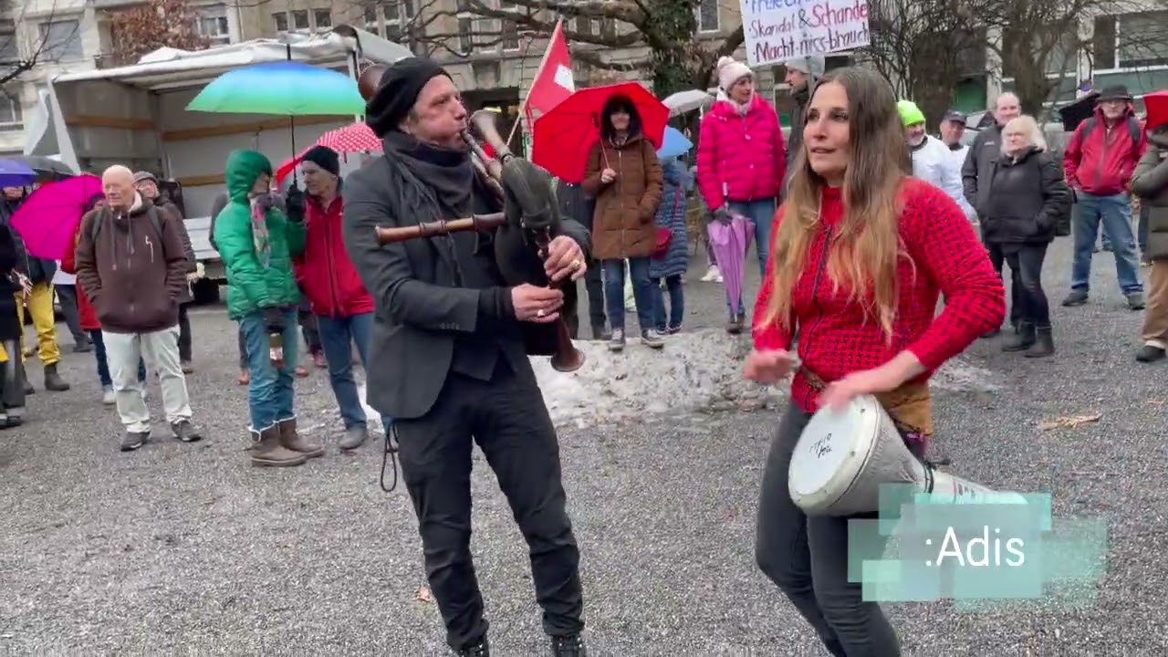 14022026 Demo gegen Impfpflicht in St  Gallen (Musik)
