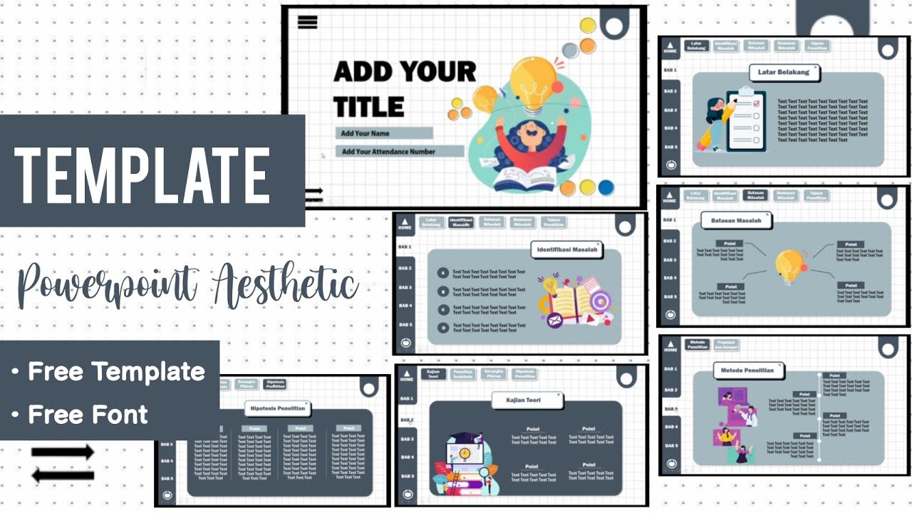 PART#14 | AESTHETIC PPT | TEMPLATE PPT AESTHETIC | TEMPLATE PPT SIDANG SKRIPSI | HYPERLINK & ANIMASI