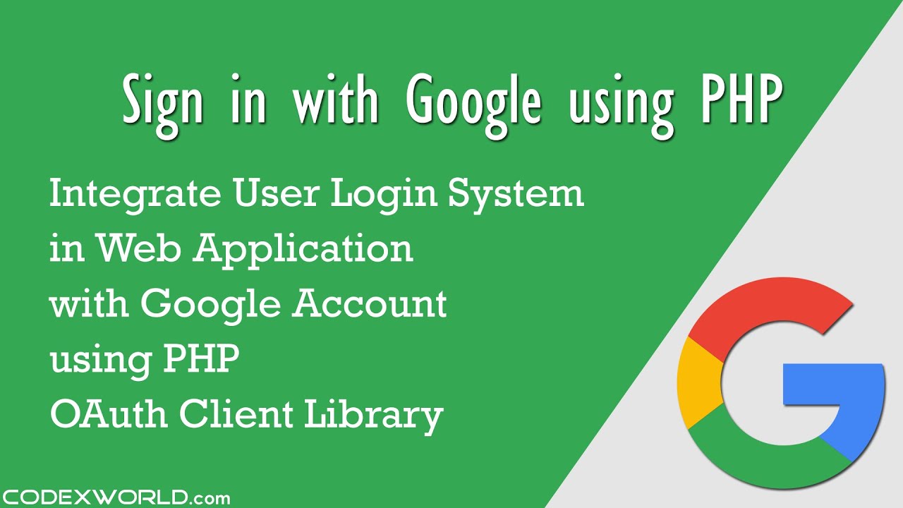 Login with Google Account using PHP