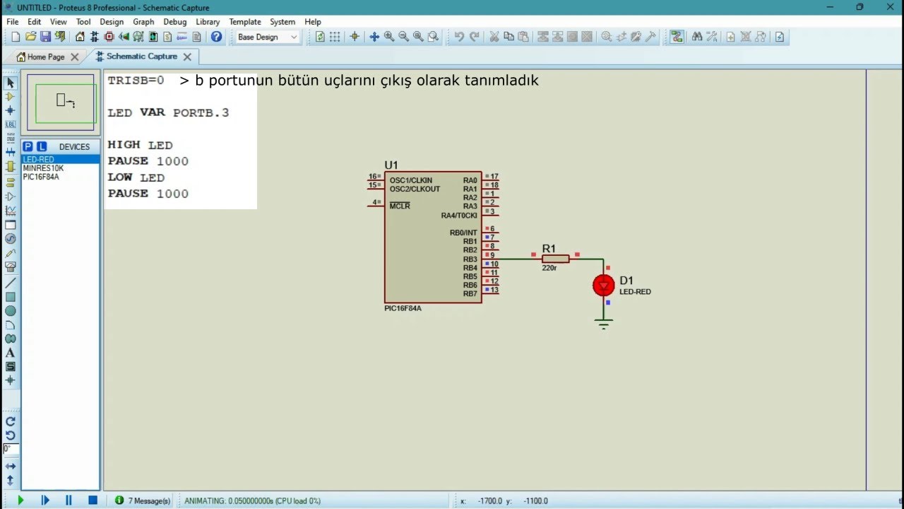 #1 PROTEUS | MİCROCODE STUDİO | PIC16F84A PROGRAMLAMA | SİMÜLASYON |  #Proteus #Pic