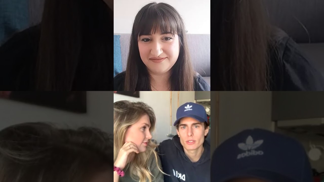 Giulia Guerrini y Guido Messina en Instagram live de Ginger Generation 10.06.20