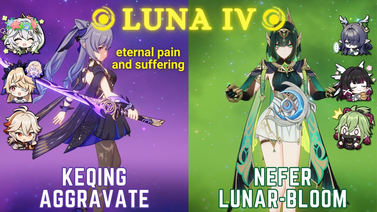 [NEW] C6 Keqing Aggravate & C0 Nefer Lunar-Bloom - Genshin Luna IV (6.3) Abyss Floor 12